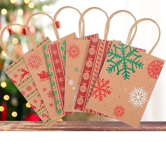 LAST SET๐ฒ 10 HOLIDAY GIFT BAGS- KRAFT STYLE - Picture 2 of 6